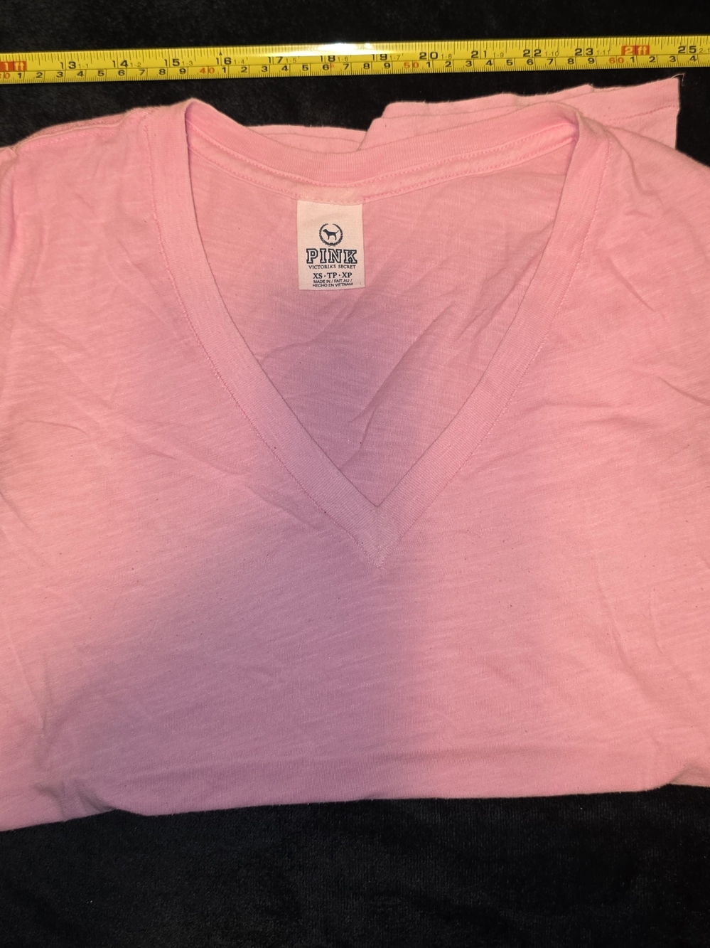 PINK Victoria's Secret Light Pink V-Neck Short Sleeve Tee